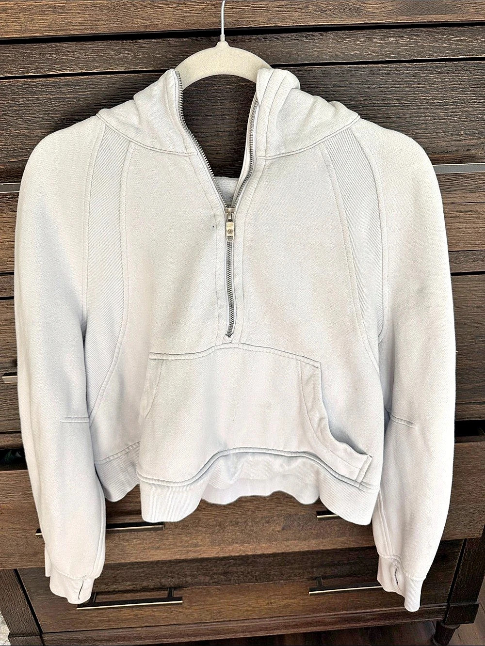 lululemon Scuba Oversized Half-Zip Hoodie in White